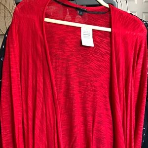 Torrid bright red slub lightweight cardigan 6   NWT. Long sleeve